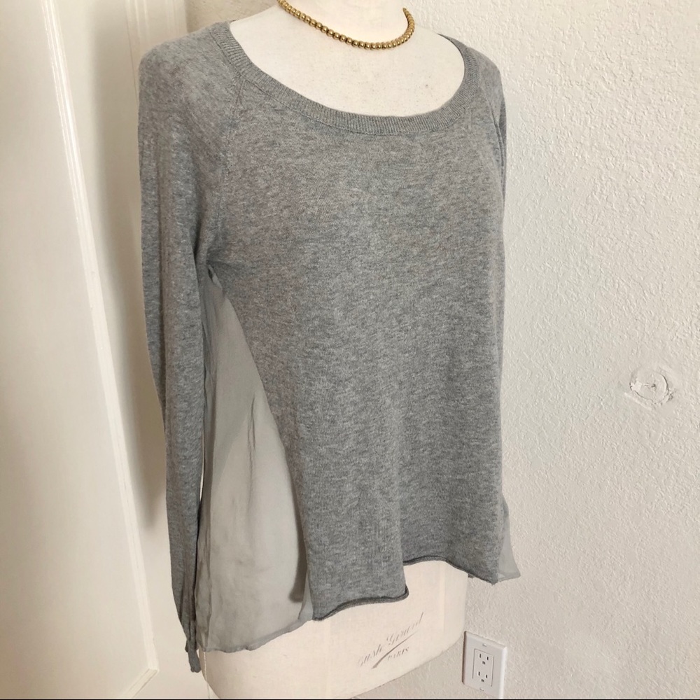 EUC Subtle Luxury Flowy Knit & Silk Top Size S/M
